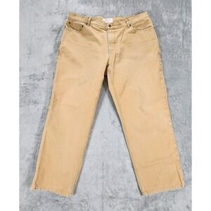 Filson Jeans Mens 42x30 Beige Canvas Tin Cloth Distressed Workwear Pants‎